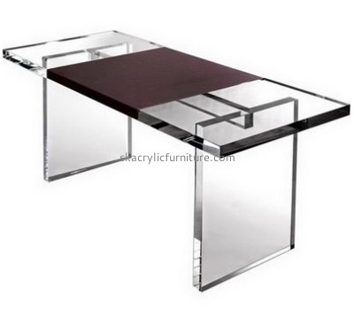 Wholesale acrylic plastic study table and chair retail store furniture plastic table AT-055