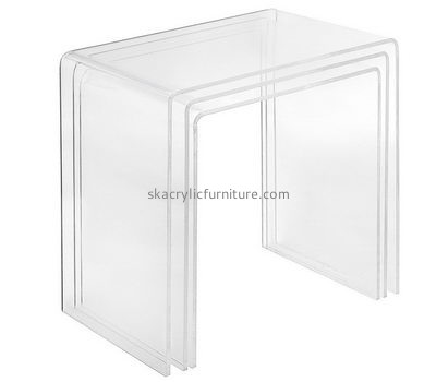 Customized acrylic lucite console table clear acrylic console table large coffee table AT-110