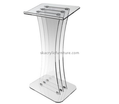 Acrylic furniture manufacturers customized acrylic perspex lectern podium for sale AP-824