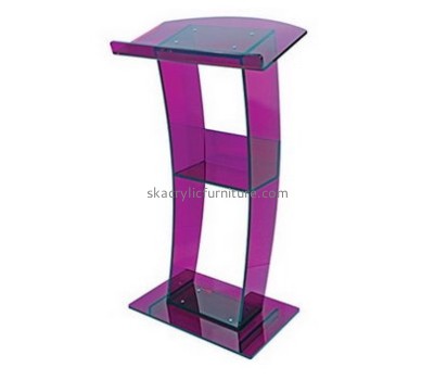 Acrylic furniture manufacturers custom perspex fabrication floor podium AP-1056