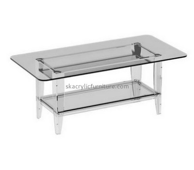 Customized clear acrylic long coffee table AT-203