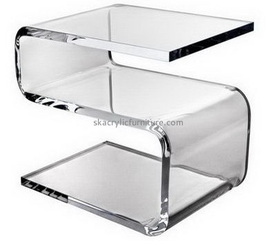 Customize perspex modern coffee table with shelf AT-517