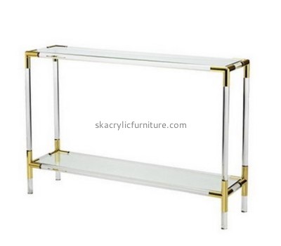 Customize plexiglass side table with storage AT-566