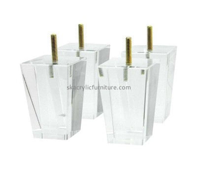 Wholesale acrylic chair legs parts recycled plastic bench legs plastic legs for sofas AL-015