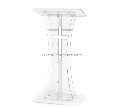 Lucite fruniture supplier custom acrylic church podium AP-1246