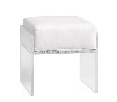 Plexiglass furniture manufacturer custom acrylic vanity stool for hotel AC-055