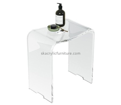 Lucite fruniture supplier custom acrylic anti-skip shower bench AC-066