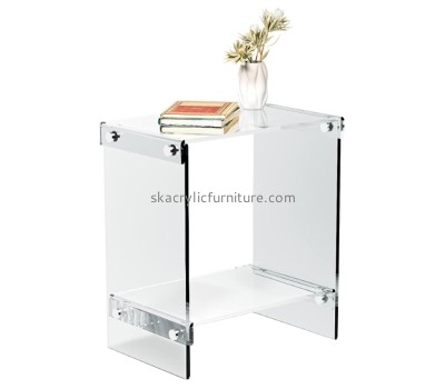 Acrylic furniture manufacturer custom plexiglass sofa end table nightstand for living room AT-875