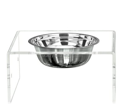 Acrylic display manufacturer custom plexiglass raised cat bowls stand AB-077