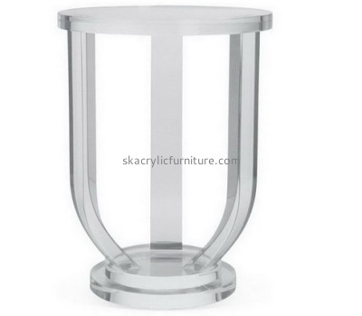 Factory custom design acrylic perspex furniture acrylic console table round glass coffee table AT-085