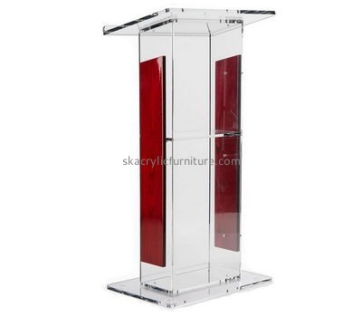 Acrylic furniture makers custom acrylic speaking podium pulpit designs for church AP-034