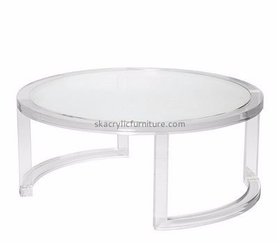 Custom acrylic lucite acrylic furniture round lucite table coffee tables on sale AT-141