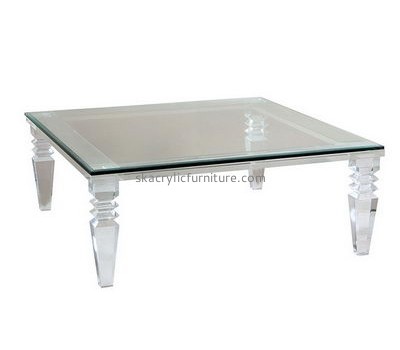 Custom design clear lucite coffee table acrylic clear coffee table traditional coffee tables AT-144