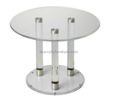 Custom design clear perspex coffee table clear furniture coffee table round AT-161