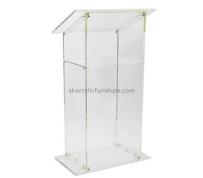 Custom design acrylic modern podiums and lecterns perspex lecterns podium pulpit AP-075
