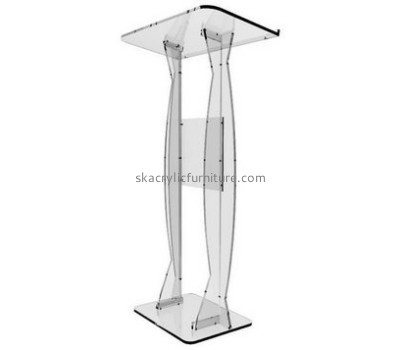 Custom acrylic podium designs contemporary podium plexiglass pulpits for sale AP-096