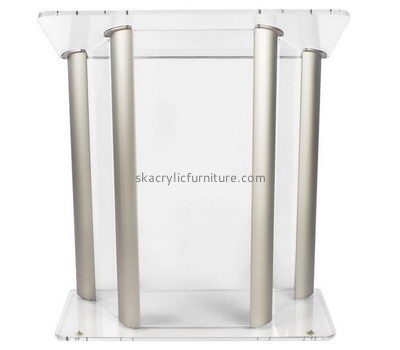 Customized acrylic modern pulpits designs teacher podium plastic lectern AP-135