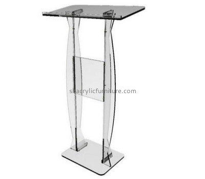 Custom acrylic modern podium design pulpit plexiglass lectern AP-277