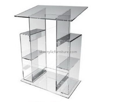 Fine furniture manufacturers custom made clear acrylic podium furniture AP-763