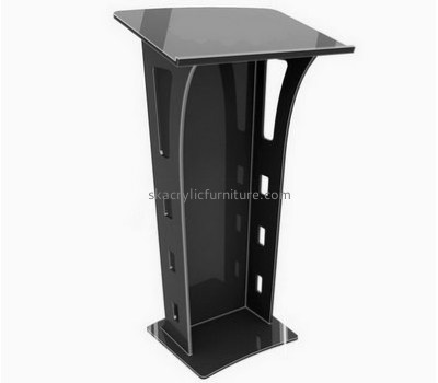 Fine furniture company custom acrylic black podium AP-1141