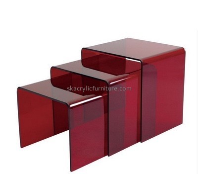 Customize lucite red coffee table AT-341