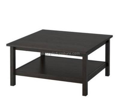 Customize lucite black coffee table with storage AT-544