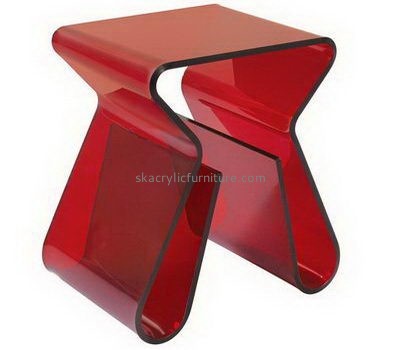 Red acrylic coffee table with magazine holders AT-712