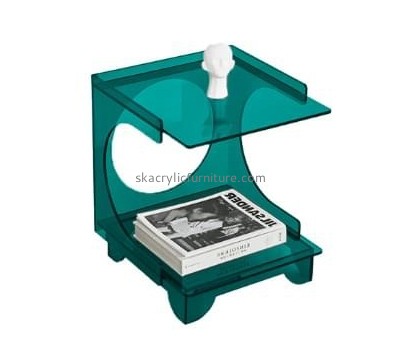 Acrylic factory customize plexiglass side coffee table with magazine holders AT-790