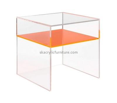 Customize lucite side table with storage AT-533