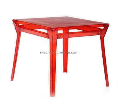 Customize red large square acrylic coffee table AT-298
