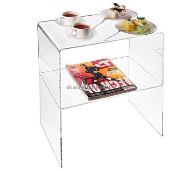 Factory customized acrylic office desk side table bedside table plastic tea table AT-068
