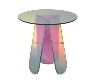 Hot selling acrylic plastic round table modern home furniture round table AT-056