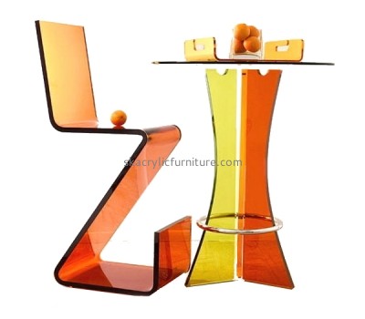 Fashion design acrylic house furniture acrylic dining table and chairs sofa side table AT-044