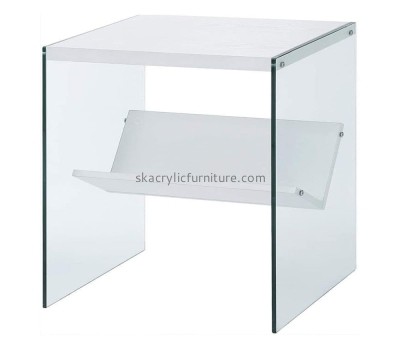 Hot selling acrylic home office furniture acrylic dining table bed side table AT-042