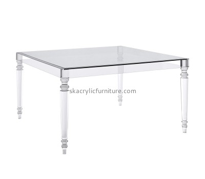 Hot sale acrylic room furniture acrylic dining table and chairs office desk side table AT-028