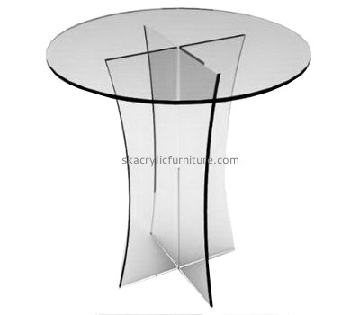 Customized acrylic classical furniture clear acrylic round dining table side table AT-025