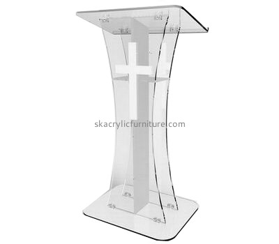 China acrylic furniture factory custom podium acrylic podium for church AP-032
