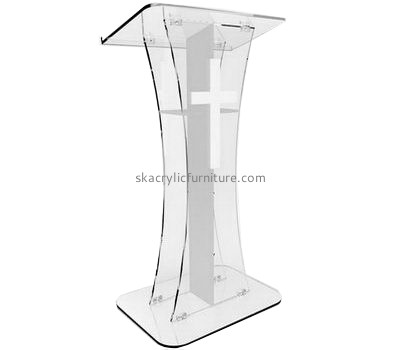 Custom design acrylic raised pulpit classroom podium church podium for sale AP-062