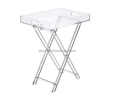 Acrylic supplier custom plexiglass folding tray table lucite perspex side table AT-801