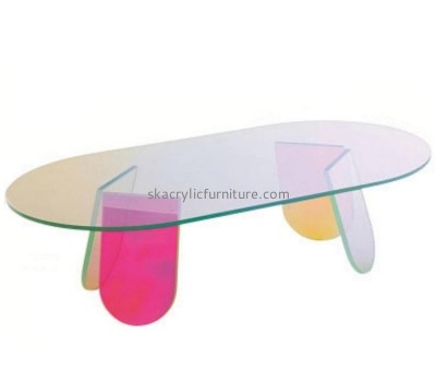 Acrylic supplier custom colorful plexiglass side table lucite coffee table AT-815