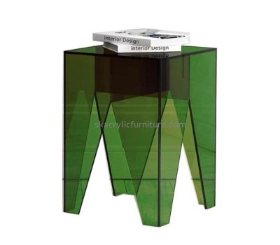 Acrylic manufacturer custom plexiglass side table lucite bed side table AT-819