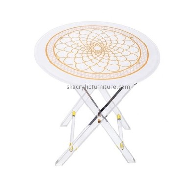 Custom lucite foldable tea table plexiglass foldable coffee table AT-832