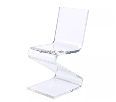 China plexiglass manufacturer custom acrylic Z shape chair AC-046