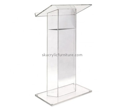 China acrylic manufacturer custom plexiglass podium lucite church pulpit school lectern AP-1234