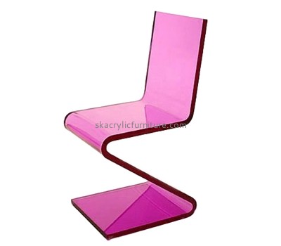 Acrylic furniture manufacturer custom plexiglass zigzag chair AC-051