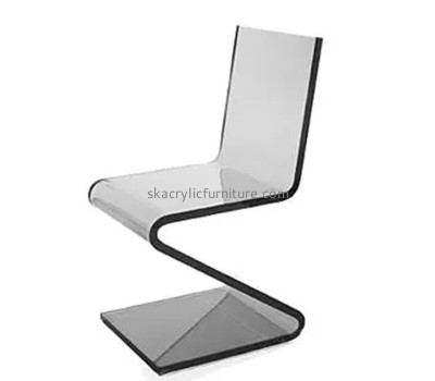 China plexiglass manufacturer custom acrylic zigzag chair AC-054