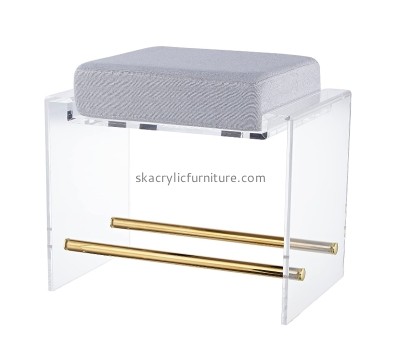 China acrylic manufacturer custom plexiglass vanity stool AC-052