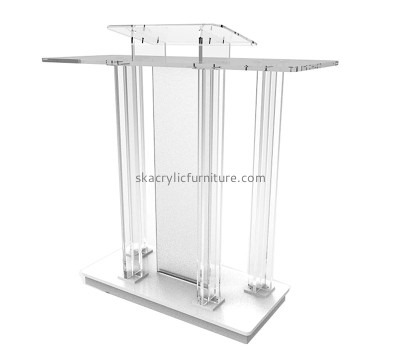 Acrylic furniture manufacturer custom plexiglass lectern pulpit podium AP-1249