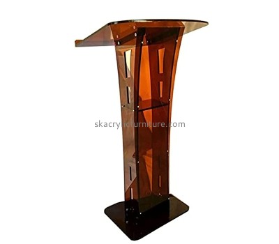 China acrylic manufacturer custom plexiglass podium stand desk for speeches AP-1251