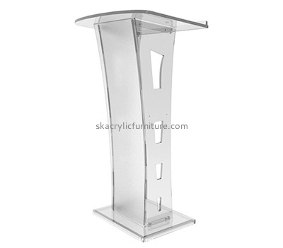 Plexiglass furniture supplier custom acrylic floor lectern podium stand AP-1254